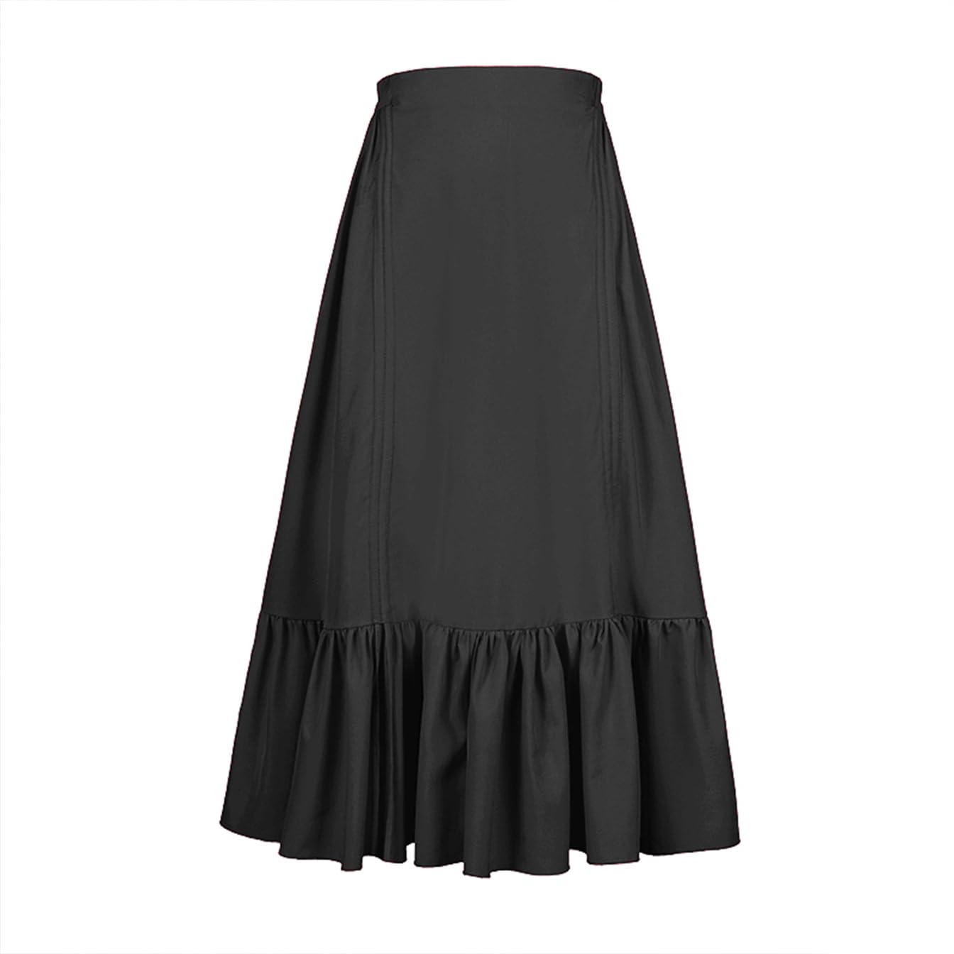 itsjake Women's Steampunk Pirate Skirt Victorian Renaissance High-Low Skirt(S,2022017BK)