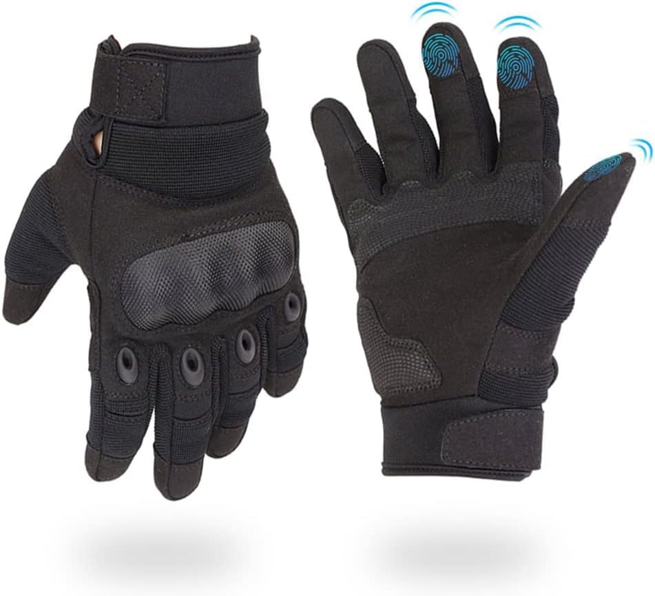 Tactical Gloves Hard Knuckle Gloves with Touchscreen Fingers Hand Gear for Hiking, Camping, Hunting, Combat, Shooting, Cyc...