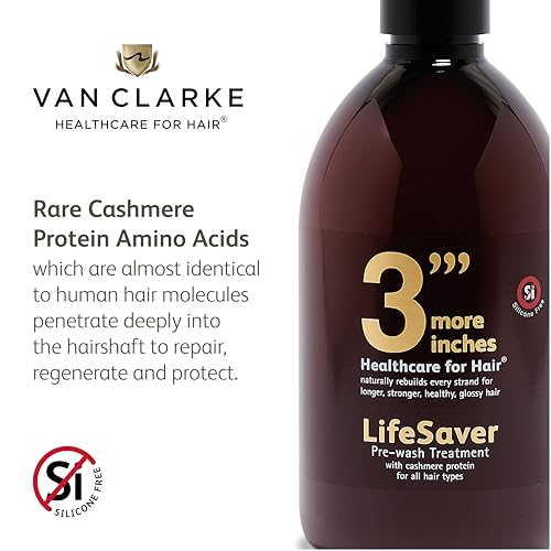 3'''More Inches Lifesaver Prewash Treatment - 1000ml -Hair Repair Pre-Shampoo -Broken Bond Restore Treatment -Sulphate & Silicone Free, No Added Fragrance -Hair Care by Michael Van Clarke