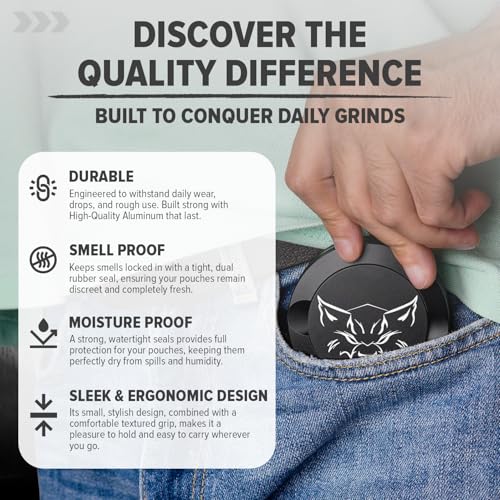 AVENTURIS Premium Zyn Metal Can - Waterproof, Moisture & Odor Proof - Metal Zyn Container - Dip Can, Zyn Tin, Zyn Holder w...