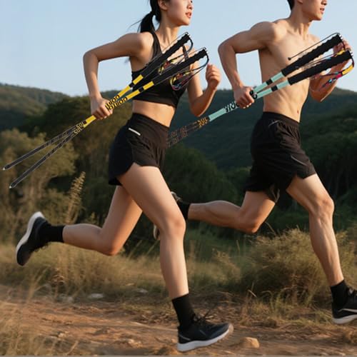Carbon Fiber Walking or Hiking Sticks & Telescopic Hiking Pole Ultralight Trekking Pole with Quick Lock & Extended EVA Grips