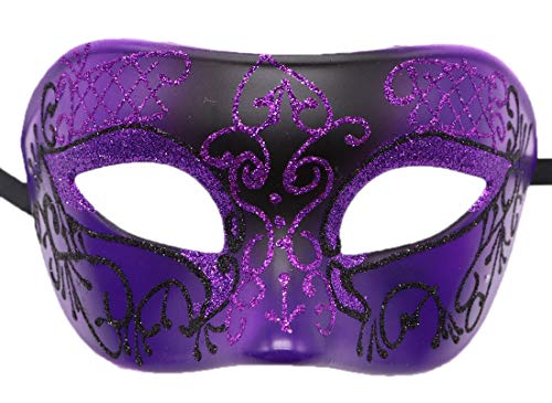 Coolwife Couples Masquerade Masks Metal Venetian Mardi Gras Party Evening Prom Costume Mask