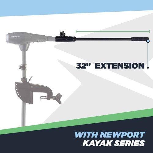 Newport Tiller Extension Handles - with Outboard Motors & Trolling Motors - Carbon Fiber Wrapped Composite Shaft - Available in 18", 24", and 32" Lengths - Ultimate Comfort & Control (32")