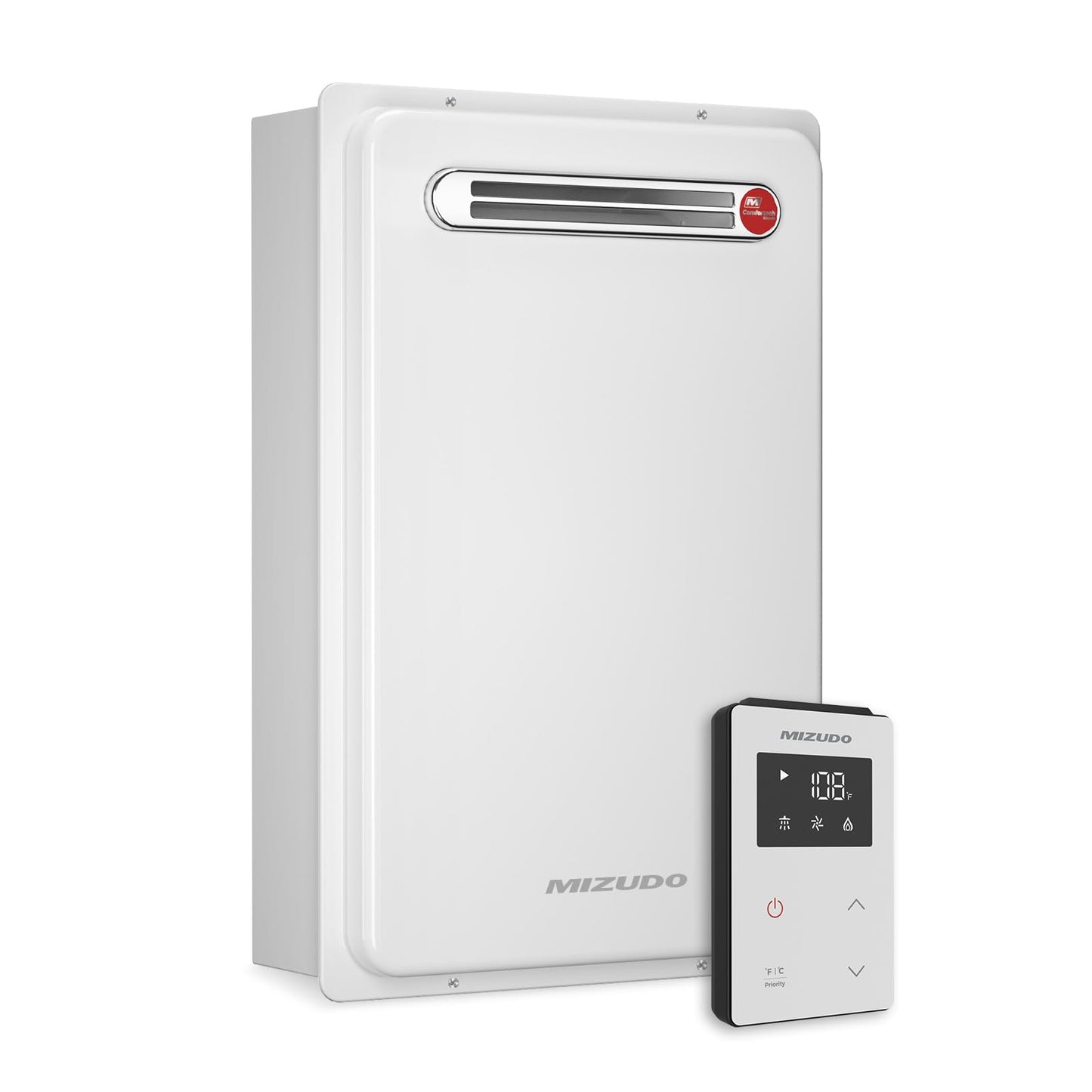 MIZUDO Tankless Water Heater Propane Outdoor Installation Max 5.1 GPM 120,000 BTU CSA Certified Constant Temp High Power On Demand Hot Water Heater for Big Family Whole House, Gen 2