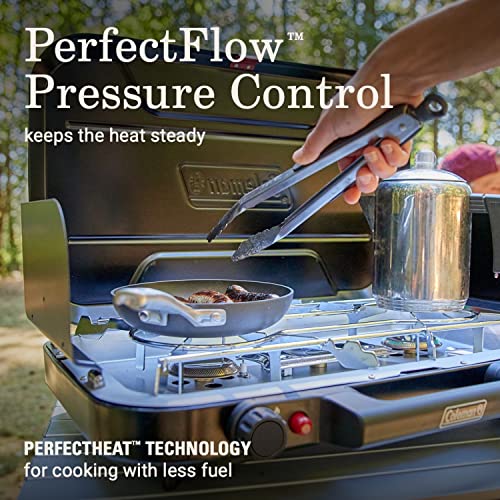 Coleman Classic 3-Burner Propane Camping Stove with InstaStart Ignition, Portable Cooktop with 3 Adjustable Burners & 28,0...