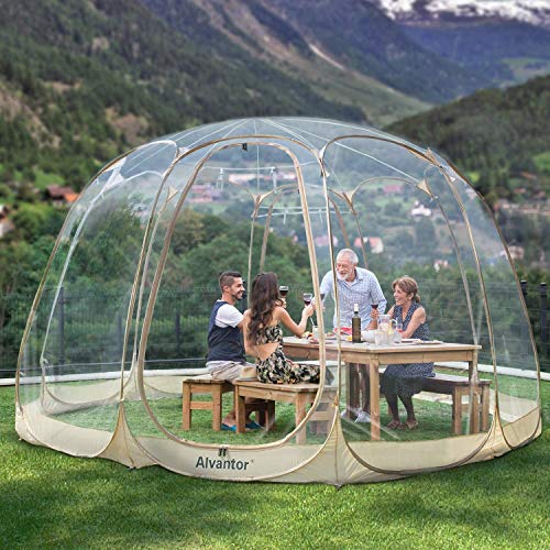 Alvantor® Pop Up Bubble Tent® - 15’ x 15’ Instant Igloo Tent® - 12-15 Person Screen House for Patios - Large Oversize Weat...