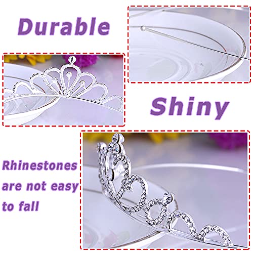 6 Pack Crystal Tiara Crown,Rhinestone Princess Crown,Silver Crystal Tiara for Girls,Women,Weddings,Parties,Prom Headdresses