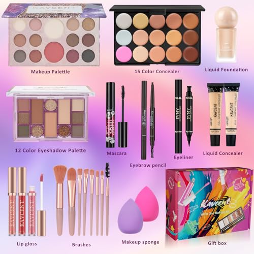 Makeup Kit for Women Teens Full Kit Makeup Set for Teenagers Eyeshadow Palette Foundation Makeup Kits for Teen Girls Makeu...