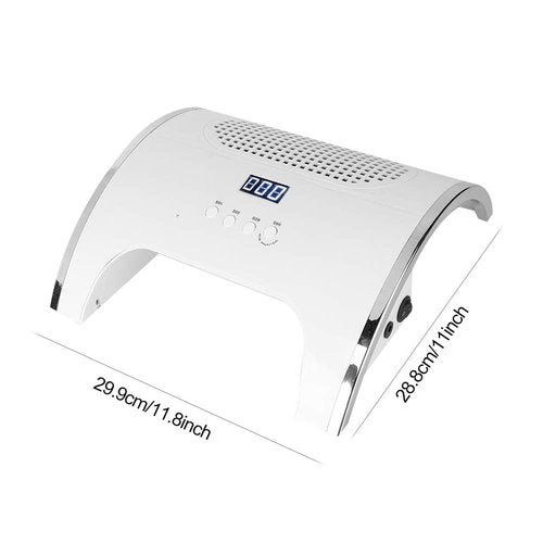 Nail Dust Extractor & Cleaner, 2-in-1 Infrared Sensor, 1 Curing Lamp, 10S/30S/60S/99S Timer, Gel Nail Polish Curing Machine
