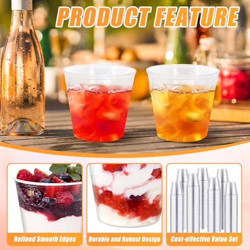 Enjamyo 500 Pack 1.5oz Plastic Shot Glasses,Mini Disposable Cups,Clear Plastic Shot Cups,Small Party Cups Tasting Cups for...