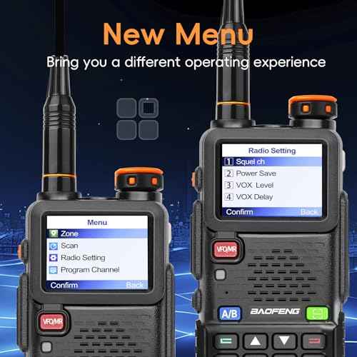 BAOFENG BF-5RH PRO GPS 10£× Ham Handheld Radio, Multi-Band Long Range Two-Way Radio with 18.89'' Tactical Antenna, Aviation/VHF/UHF/ 1.25m Scanner, NOAA APRS 5RM Walkie Talkies Type-C Charging,2 Pack