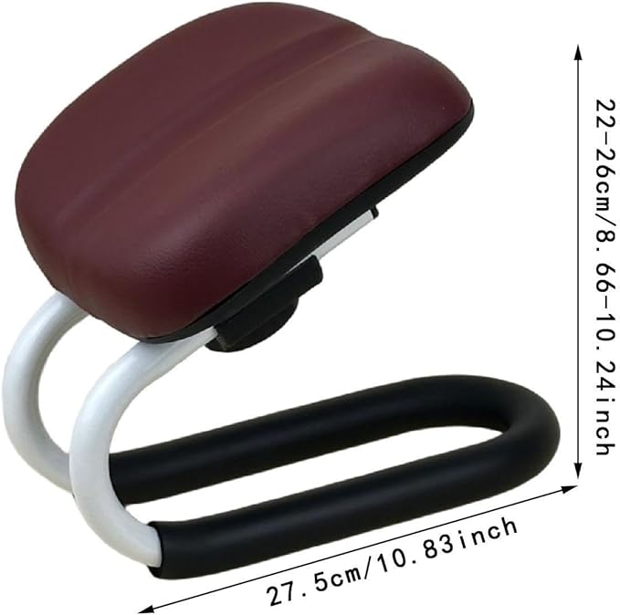 Meditation Bench,Kneeling Stool Thick Cushion Prayer Seiza Chair Adjustable Height for Praying Yoga Zen Practice Mindfulness, Deep Red