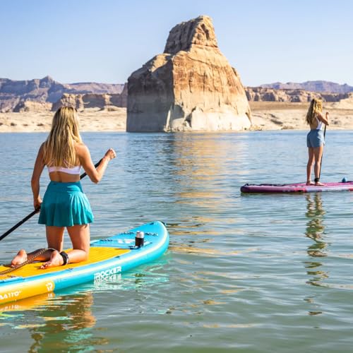 iROCKER All Around 11 7.0 Inflatable Stand Up Paddle Board Premium SUP and Accessories - Made for All Skill Levels - Speed...