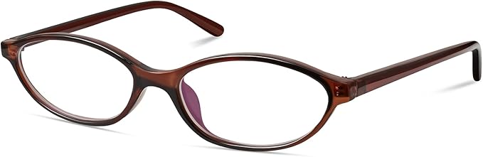 YMRFW Oval Blue Light Blocking Glasses for Women Retro 90s Cat Eye Frame Glasses Computer TV Eyeglasses Anti Eyestrain