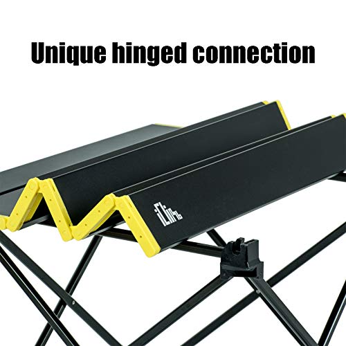 iClimb 1 Anti-Sinking Large Feet Chair and 1 Folding Table Bundle, Ultralight Compact for Single Adult Outdoor Backpacking...