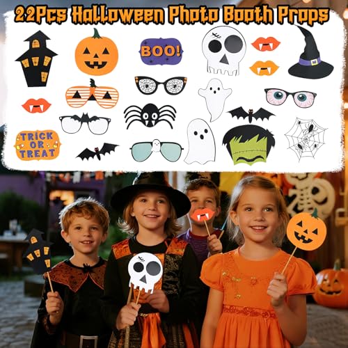 Winrayk Halloween Party Decorations for Kids Adult, Creepy Cloth Black, Photo Booth Prop, Scary Banner, Spider Bat Wall De...