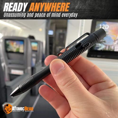 The Atomic Bear Stealth Pen Pro Tactical Pen for Self Defense - Enhanced Writing Survival Pen with Glass Breaker to Escape...