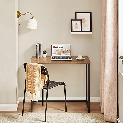 WOHOMO Folding Desk for Small Spaces, 31.5 Inch Foldable Computer Desks, Small Desk for Home Office, Study, Bedroom, Space...