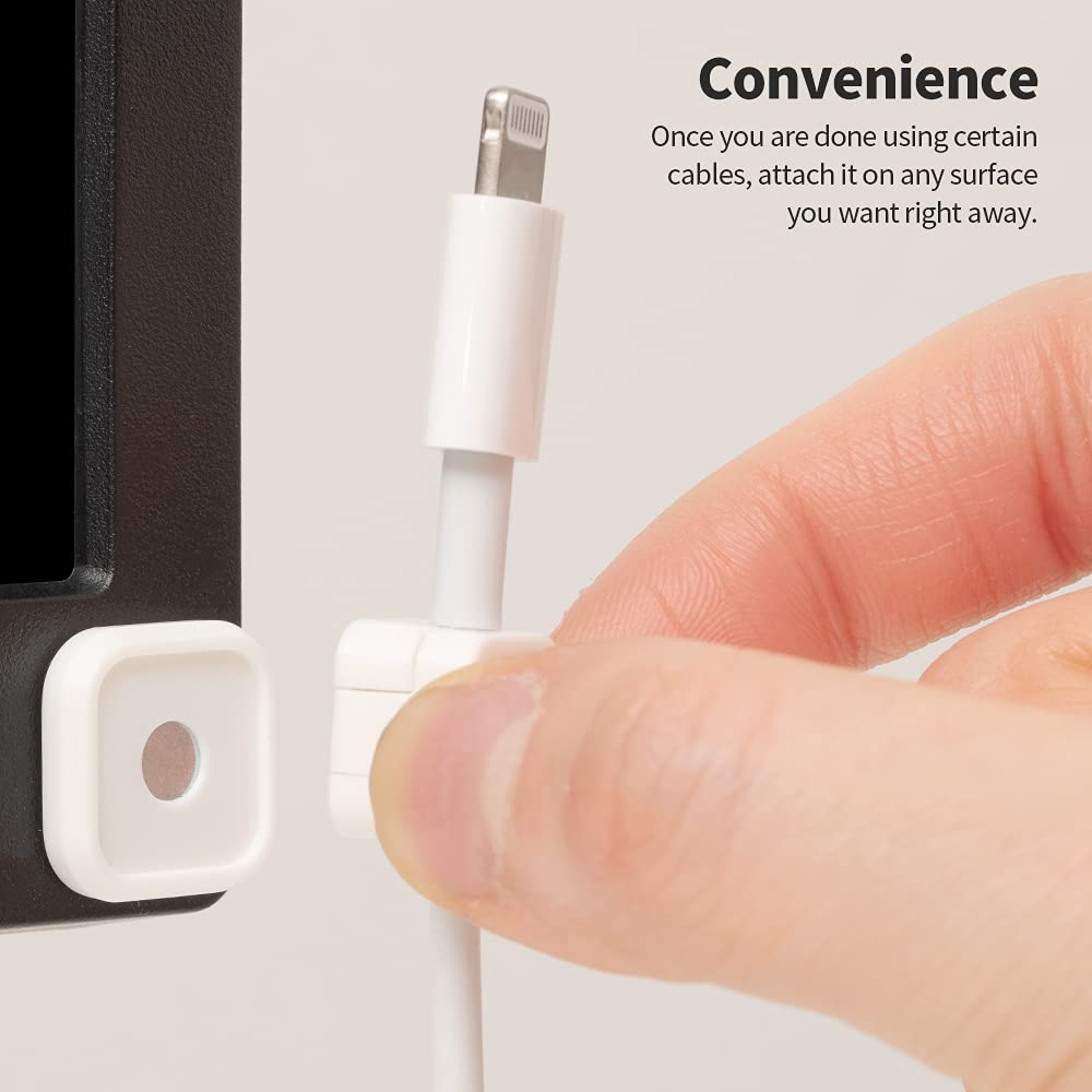 Sinjimoru Magnetic Cable Clips, Multipurpose Cable Management For Car And Office Supplies Self Adhesive Cable Organizer Clip. Ma