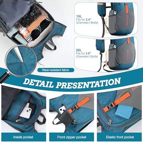 BECOJADDE 20L Small Hiking Backpack for Men Women Foldable Packable Back Pack Ultralight Hiking Daypack for Travel Camping...