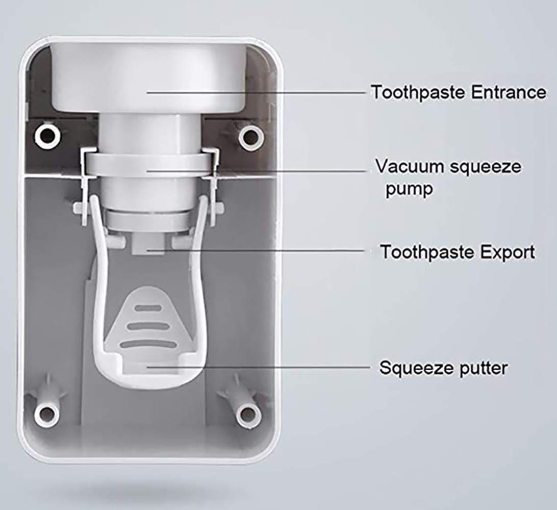 Automatic Toothpaste Dispenser for Kids, Toothpaste Squeezer for Kids & Family Shower Decor, is Wall Mounted Bathroom Accessories Organizer. (Black, TD28)