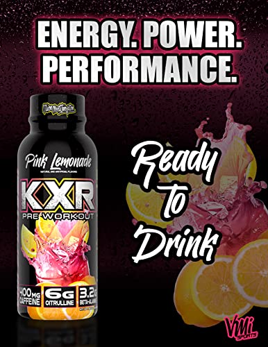 VMI Sports KXR High Stimulant Pre-Workout Energy Ready to Drink 400mg Caffeine, 6g Citrulline, 3.2g Beta-Alanine | Delicio...