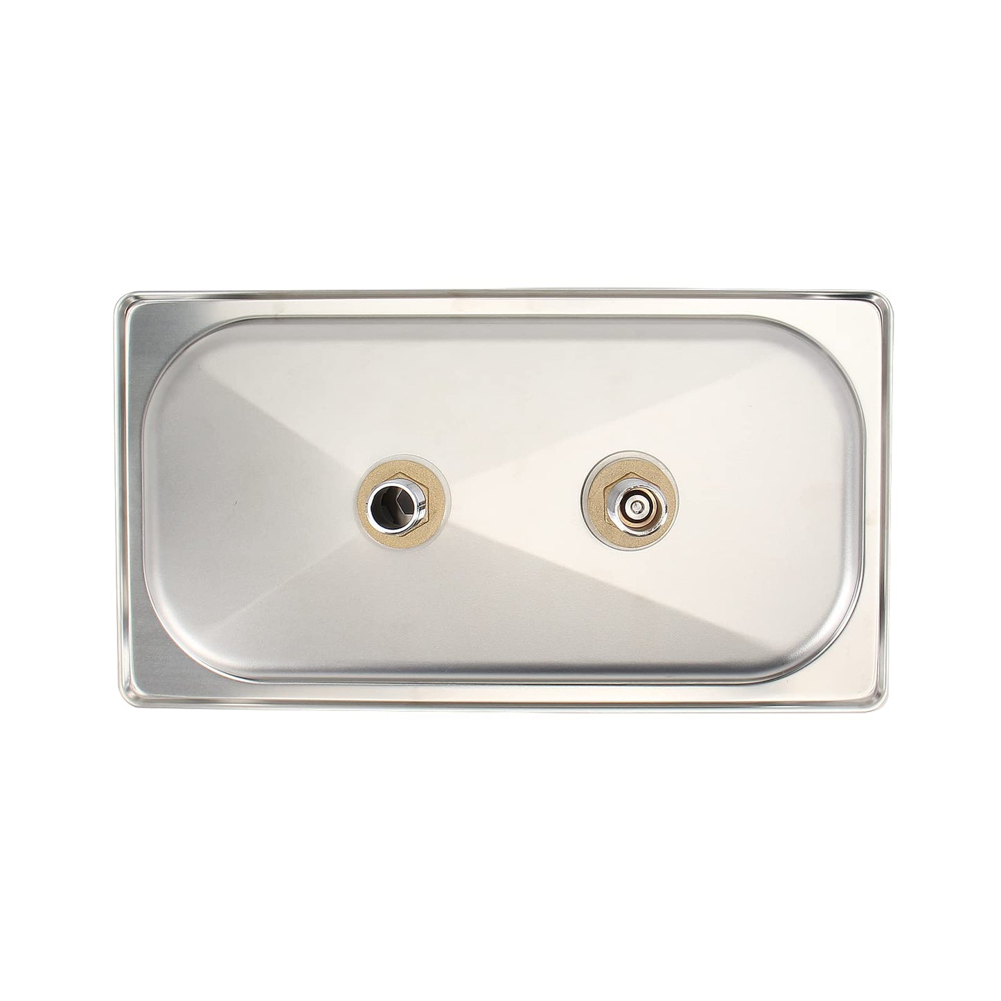 DIBTSA Pitcher Rinser, Espresso Rinser with Spray, Drain and Drip Tray, Stainless Steel Bar Glass Rinser for Sink, Cup Washer for Home Kitchen Hotel Cafe Restaurant (12.8x6.9x1.06 Inch)