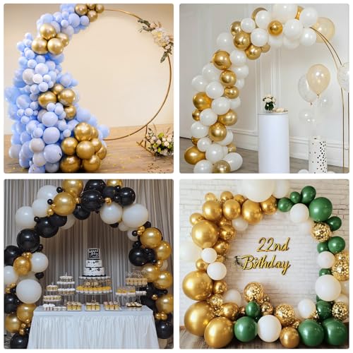 APLANET 150pcs Gold Balloons Different Sizes 18 12 10 5 Inch, Happy New Year Latex Balloons for Gold Themed Birthday Weddi...