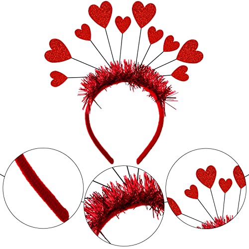 Valentines Heart Headband and Heart Sunglasses Holiday Headband Bopper Party Accessoires for Valentine's Day Halloween