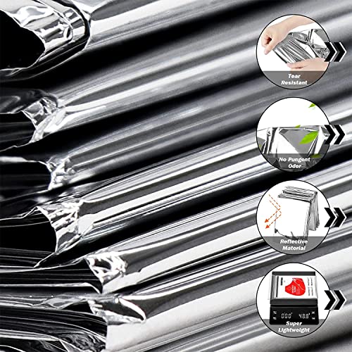 GALAXYLENSE Emergency Mylar Thermal Blanket for Survival First Aid Kits Army Outdoors Hiking Camping Bug Out Trauma Desert...