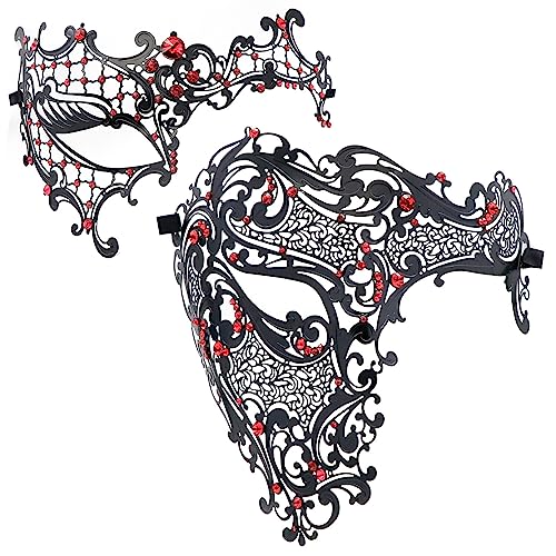 Thmyo Couples Masquerade Mask Venetian Phantom Of The Opera Laser Cut Metal Mask