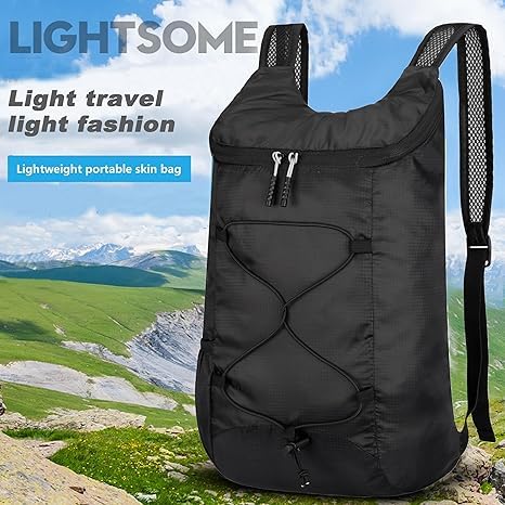 16L Hiking-Daypack Lightweight Outdoor Cycling Foldable Backpack, Storage Bag, Large Capacity Hiking Backpack for Travel S...