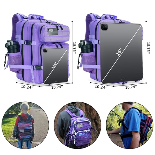 Military Tactical Backpack 45L/25L 3 Day Assault Pack Molle Daypack Hiking Backpack for Men and Women