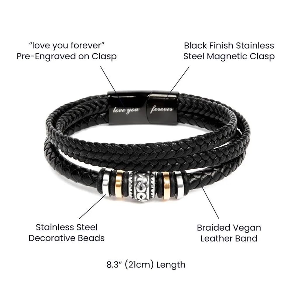 VIRAGIL To My Brother Bracelet, Birthday Gifts For Brother Bracelet With Message Card And Box, Man Gifts From Mom And Dad, Inspirational Gift For Men On Birthday Graduation Christmas Anniversary #4