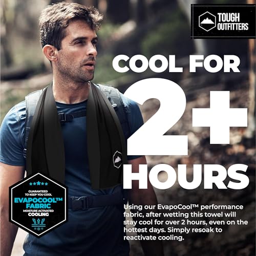 Tough Outdoors Cooling Towel - Cooling Towels for Neck & Face - Ice Wrap & Sweat Rag for Camping Gym Yoga & Sports - Worko...