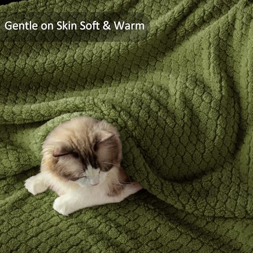 Exclusivo Mezcla Fleece Throw Blanket for Couch, Soft Warm Throw Blanket for Fall Winter, Cozy and Lightweight Decorative ...