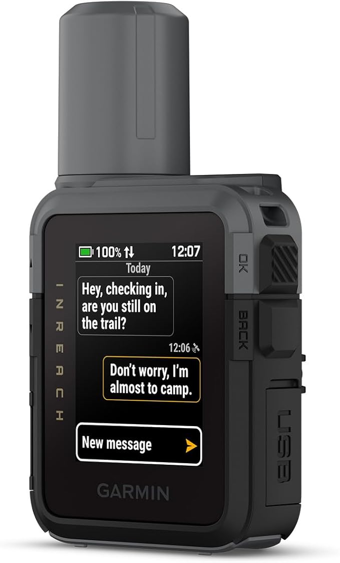 Garmin inReach® Mini 3, Rugged Compact Global Satellite Communicator with Color Touchscreen, Two-Way Texting, Emergency SO...