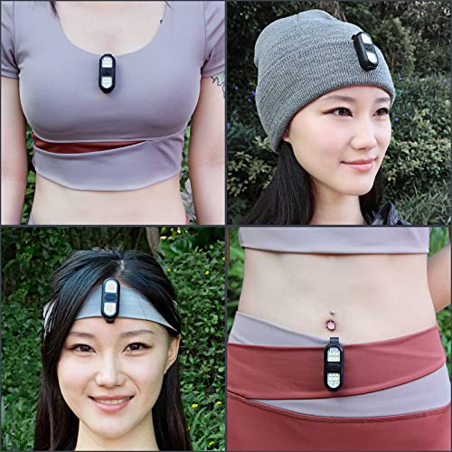 Clip on Flashlight, Running Lights for Runners Dog Light for Dog Walking at Night Rechargeable Safety Portable EDC Flashli...
