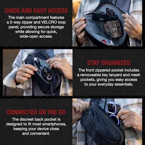 Vertx Everyday Fanny Pack 2.0, CCW Tactical Concealed Carry Waist Bag for Men and Women, Travel, Work, Outdoor, EDC Gear