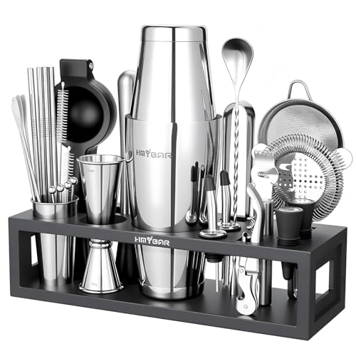 HMYBAR® Mixology Bartender kit | Cocktail Shaker Set | Boston Shaker Set, 20/28 OZ | Martini Making Set for Home Bar. Tota...