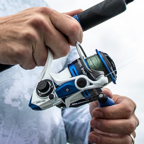 Lew's Custom Inshore Speed Spin Spinning Fishing Reel, 6.2:1 Gear Ratio, Right or Left-Hand Retrieve, Aluminum Frame, 7 Be...