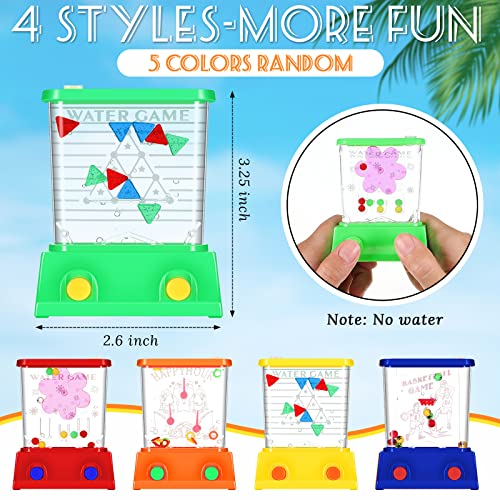 Zhanmai 16Pcs Handheld Water Games Mini Arcade Fish Ring Toss Basketball, Water Ring Toss Handheld Toys for Kids Adults, R...