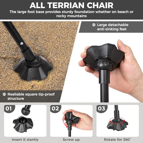 ATEPA UFO3.0 Backpacking Camping Chair, Ultralight Extra Wide Comfortable Folding Chairs Heavy Duty Portable Hexagon Ergon...