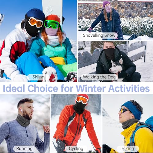 EXski Winter Neck Gaiter Warmer, Soft Fleece Face Mask Scarf for Cold Weather Skiing Cycling Outdoor Sports