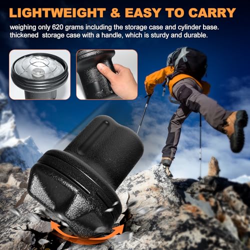 Portable Propane Heater Outdoor Camping Heater, 8500 BTU, Piezo Ignition, for Patio Tent Picnic Ice Fishing, With Cylinder...