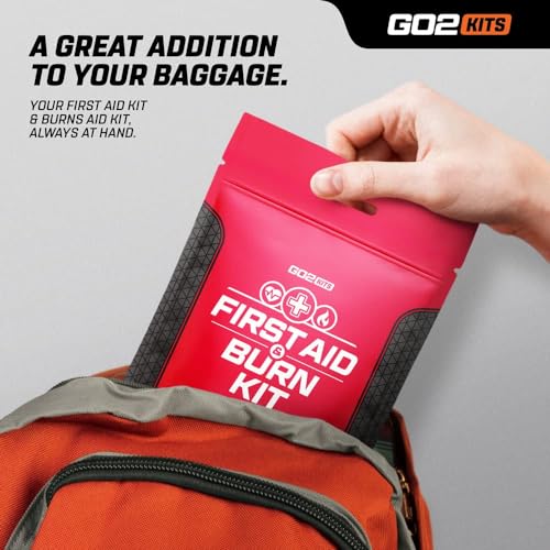 Go2Kits Advanced First Aid & Burn Kit, Comprehensive Burn First Aid Kit with Dressings, Burn Cream & Gauze, Portable First...