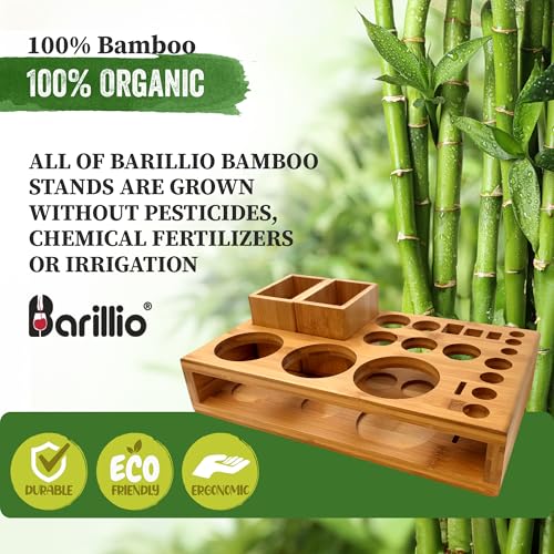 Barillio Bamboo Stand for Bartender Kit Storage (Bar Tools are Not Included) | Cocktail Shaker Set Wood Holder | Perfect M...