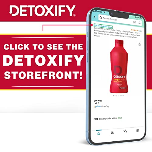 Detoxify – Ready Clean Herbal Cleanse – Tropical – 16 oz – Professionally Formulated Herbal Detox Drink – Enhanced with Mi...