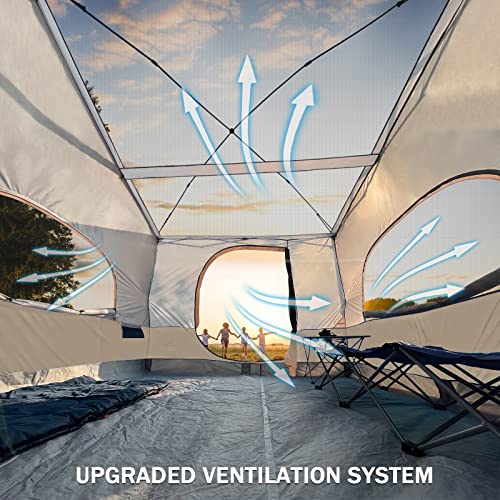 KAMPKEEPER Camping Inner Tent for Pop Up Canopy, Converts 10'x10' Straight Leg Canopy into Camping Tent–Fully Vented Roof(...