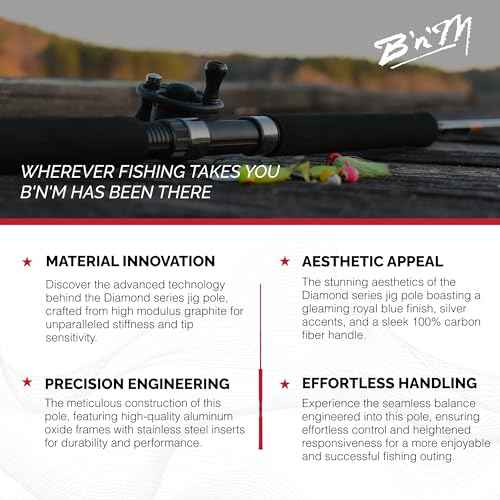 B&M DIA122 12 ft. Diamond Jig Fishing Pole - 2 Piece